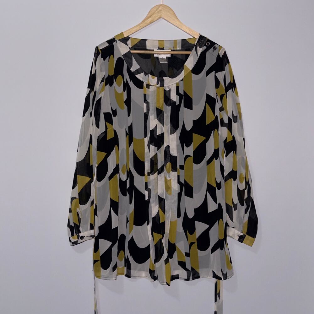Chadwicks Abstract Print Tunic Blouse  women’s Size 16